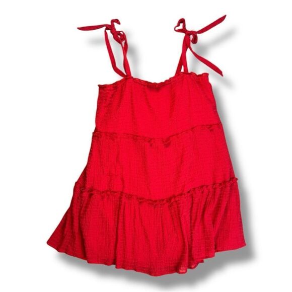 Altar'd State Red Mini Sundress with Square Neck Sz L - Picture 2 of 10